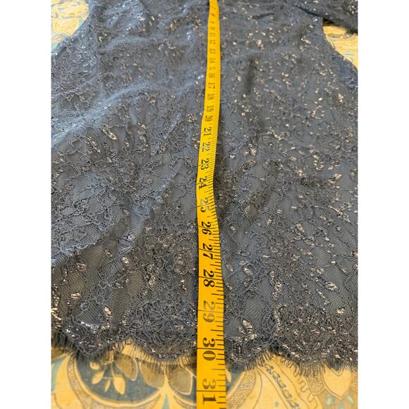 Calvin Klein Blue Lace Sparkle Cocktail Dress - Size P - Picture 7 of 12